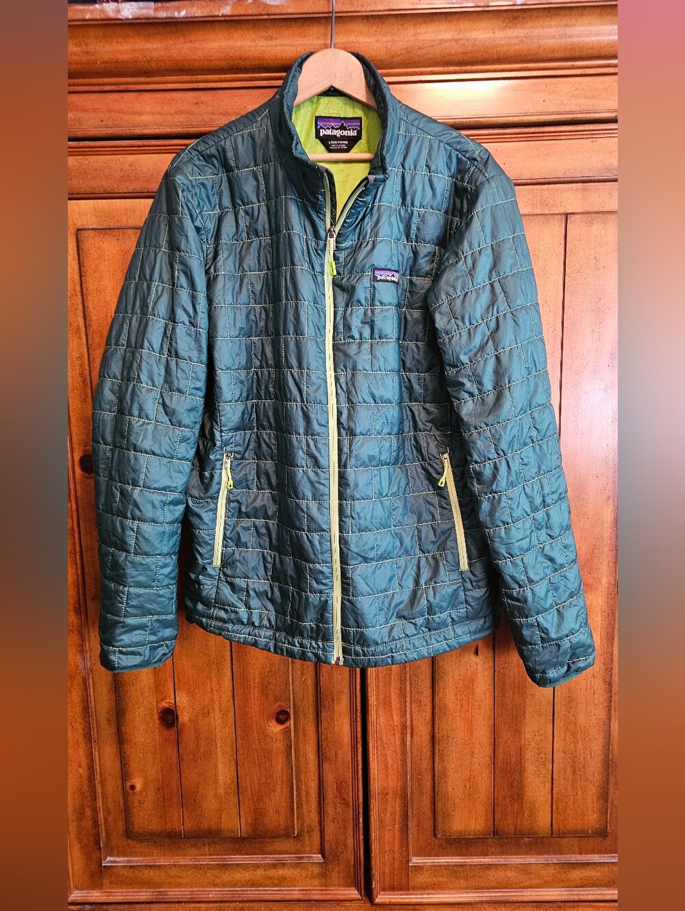 Patagonia Men's Vintage Y2K Nano Puff Jacket Green Size L FA15 Gorpcore Puffer